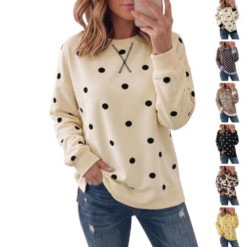 Oversized Sweatshirt for Women Long Sleeve Side Split Hem Loose Shirts