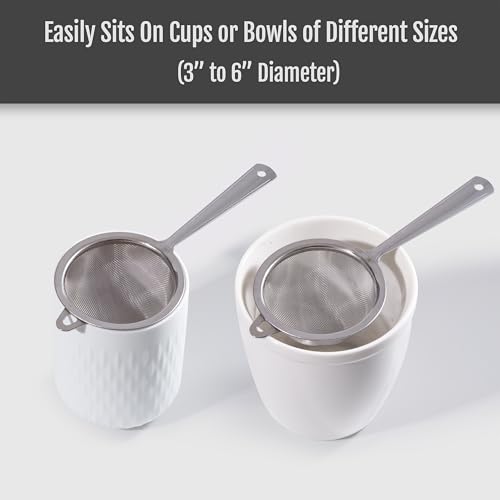 Matcha Sifter | Tea Strainer | Stainless Steel 40 Fine Mesh