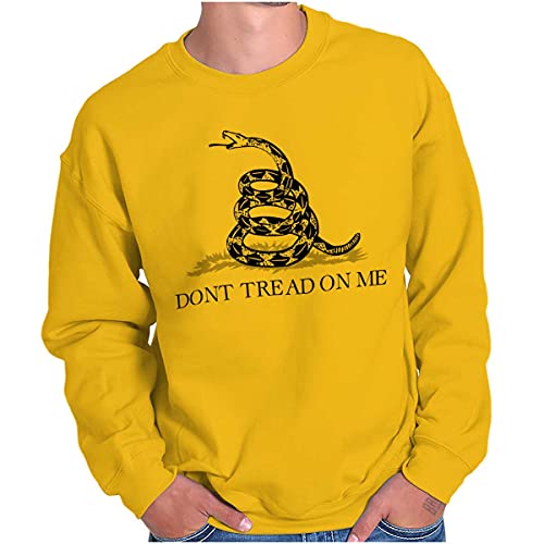 Dont Tread on Me Historical Flag Sweatshirt for Men or Women Gold Dont Tread on Me Historical Flag Sweatshirt for Men or Women Gold