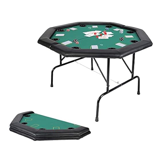 ポーカーテーブル Dporticus 48インチ テキサスホールデムポーカーテーブル 8人用