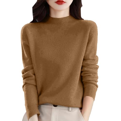 Fall Cashmere Sweaters for Women Half Turtleneck...