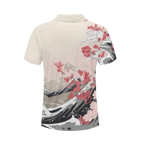 Camisa Polo para Hombre de Manga Corta ArtistMixWay con Estampado Estilo Pintura al Óleo Noche Estrellada miniatura 2