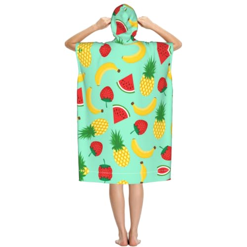Poncho à capuche microfibre pour surf natation et serviette plage - 3