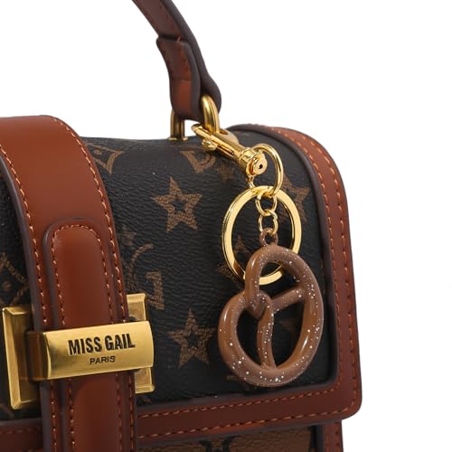 Image of Pretzel Bag Charm Keychain for Women - Key Chain,Cute Purse Handbag Accessories - Women's Trend Jewelry Gifts