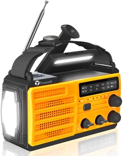 Amazon.com: Upgraded 10000mAh/37000mWh Emergency Hand Crank Radio AM/FM ...