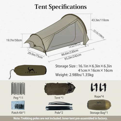 MC TOMOUNT 15D Nylon Ultralight Bivy Tent