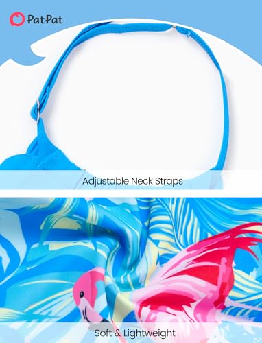 Image of PATPAT Mommy and Me Matching Swimsuit:One Piece V Neck Bathing Suits Leaves Printed Family Swimwear Matching Set