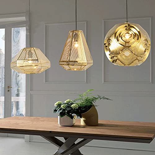 Pendentif industriel en acier inoxydable au design géométrique haut de gamme - 5