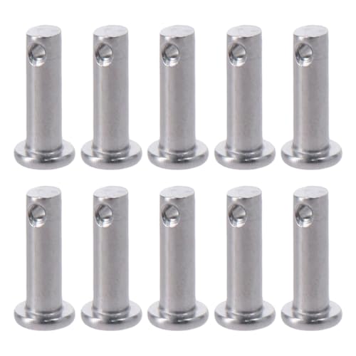 HOBBYIN Single Hole Clevis Pins 10Pcs T Shape 304 Stainless Steel Clevis Pins?Durable M6x12/20/25/30/40mm Flat Head