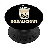 Bobalicious Boba Tea TShirt For Bubble Tea Fan PopSockets Grip and Stand for Phones and Tablets