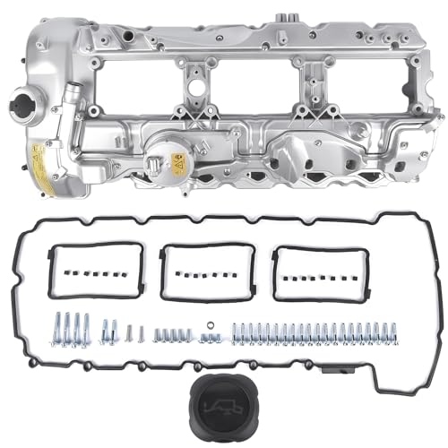 Niayko Aluminum N55 Valve Cover Kit Replacement# 11127570292 Fit B-MW 2011-2019 X3 X5 X6 2010-2018 535i 335i 640i 2013-2015 740i 740Li 3.0L 4.4L 6.0L