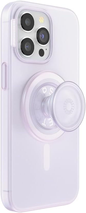 PopSockets: PopCase PlantCore for MagSafe - Plant-Based Phone Case for iPhone 15 Pro Max with a MagSafe Compatible PopGrip - Phone Stand and Grip with a Swappable Top - Opalescent Clear