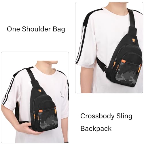Morrales pequeños tipo sling crossbody negros livianos miniatura 4