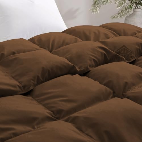 Image of Heavy Winter Comforter King Size 90 inchX106 inch | 600 GSM Fill for Winter Comforter /Rajai /Duvet /Blanket Hotel Luxury Soft Fluffy King Size - Chocolate Brown Color