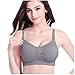 Plus Size reggiseno sportivo per le donne top reggiseno incinta gilet maternità tinta unita reggiseni allenamento donna reggiseno, Grigio, XL