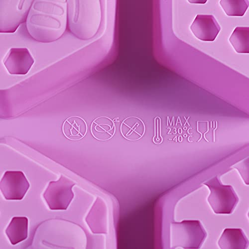 Newk Bee Honeycomb Silicone Soap Molds, 6-Cavities Silicone Mold For Soap Making And Cake Making(Pack Of 3, 2 Oz) #TOP4