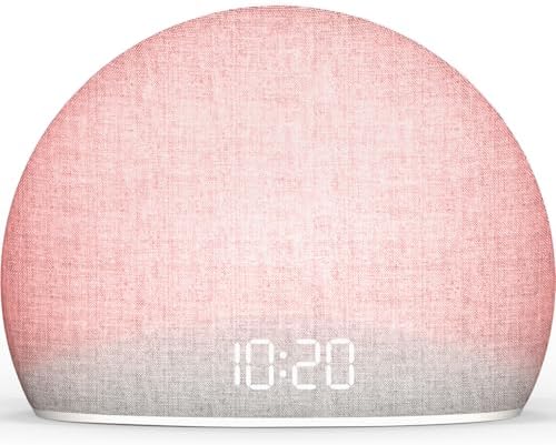 Housbay Sunrise Alarm Clock, White Noise Sound Machine, Cozy Light, Nature Sounds, Dimmable Clock, Gentle Wake Up, Regular Sleep-Wake Routine, Phone-Free Bedroom