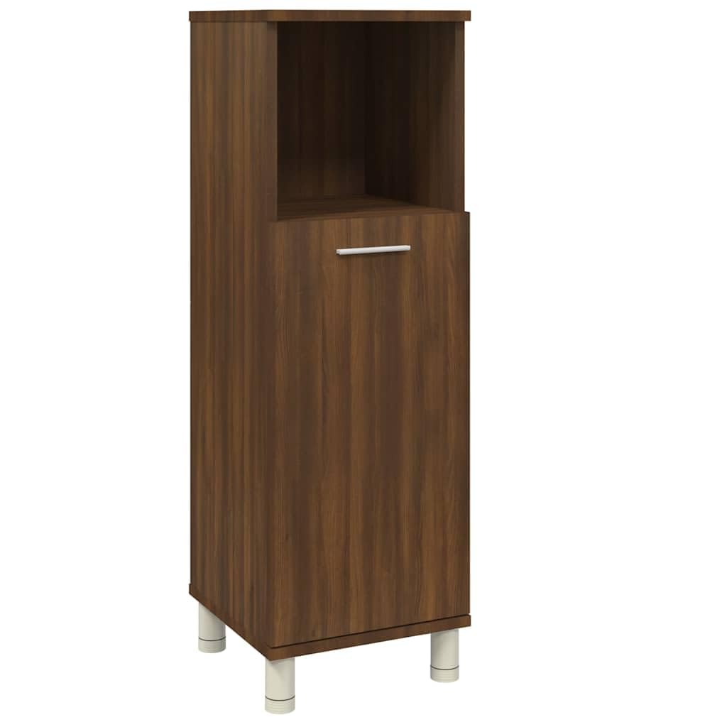 Makastle Armoire de Salle de Bain Chêne Marron 30x30x95 cm