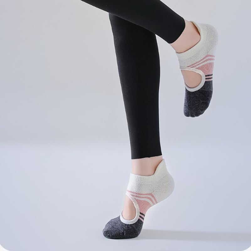 1 Pair Pilates Grip Socks For Women, Non Slip Skid Yoga Grippy Socks3