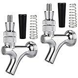 HighFree Beer Faucet, Upgraded Draft Keg Tap Classic Beer Dispensing Tap for Beer Shanks and Towers, Stainless Steel Core Draft Beer Faucet (2)