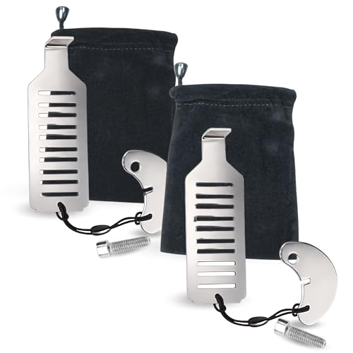 2 Pack cerrojo puerta Sin agujeros, cerradura de Seguridad antirrobo Universal Versión Mejorada con Tornillo Ajustable pestillo Puerta portatil para Viaje Hotel Incluye 2 Bolsas de Almacenaje