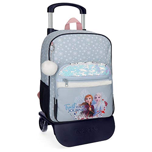 Disney 1  Mochila Escolar 38Cm con Carro  Talla única  Azul