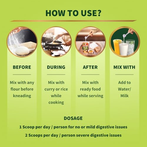 Image of Good Monk Fiber Fix | Constipation, Bloating & Gas Relief | Everyday Prebiotic Soluble Natural Fibre Supplement Powder + Probiotic | 20 Servings | No Side Effects Or Taste Change