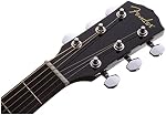 Fender Guitare acoustique, avec 2-Year Garantie, CD-60 Dreadnought V3 Design classique avec panneau de doigt de noyer arrondi et cordes en acier allié, finition noire brillant, dessus en épinette, comprend cas de feuille dure 2-Year Limité Fender Garantie, Spruce laminée T