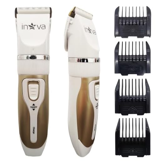 Aparador de Pelos Maquina Cortar Cabelo Regulagem Profissional 4 Pentes 110V,220V Inova S-262 (Branco)