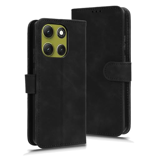 GOGME Libro de Cuero Funda para Motorola Moto G86 Power 5G, Premium PU/TPU Flip Case Billetera Carcasa con Ranuras para Tarjetas y Soporte Plegable.Negro