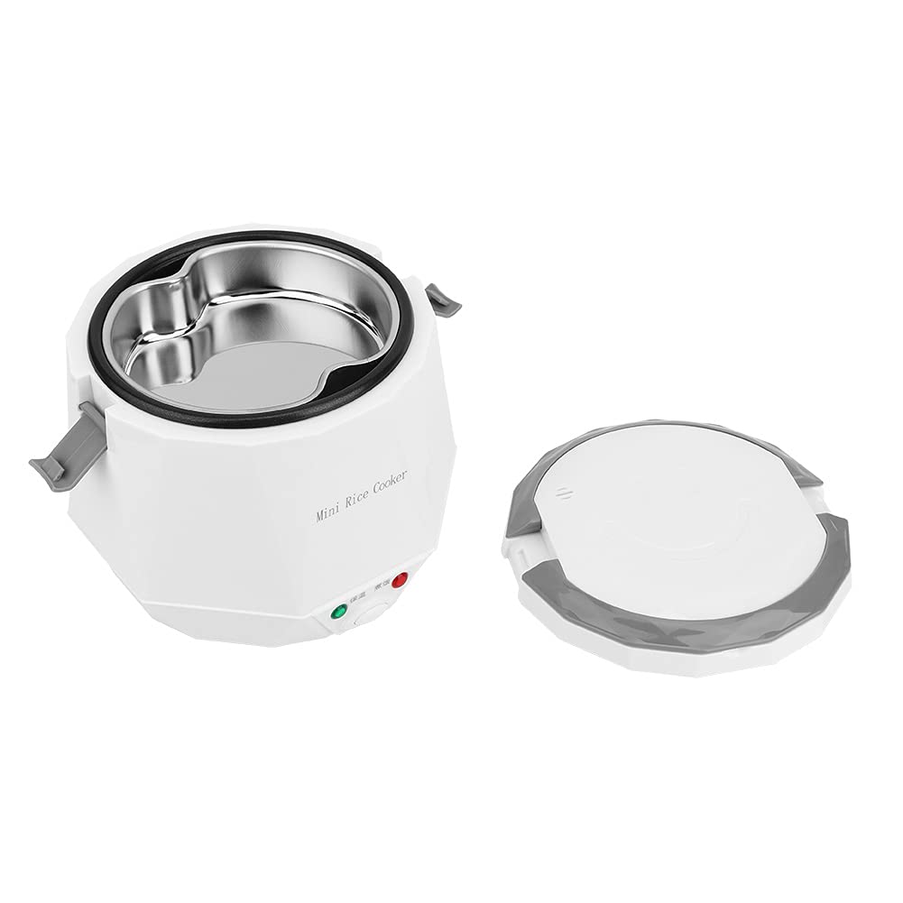 HEEPDD Mini Pentola di Riso, 1,6 Litri Mini Pentola Elettrica Portatile a di Riso Cottura Cuocere Alimentare per Alimentari per Cuocere da Whiterice da 12 V per Auto