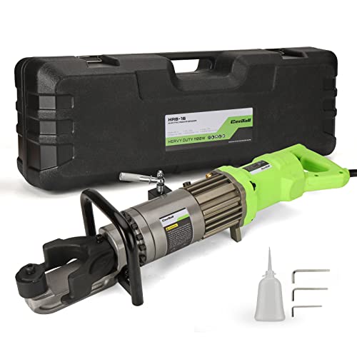Image of 5 /8 Inch Electric Hydraulic Rebar Bender 1100W Portable Hydraulic Rebar Bending Machine Max 16mm Rebar within 2-2.5s Easy Bending Rebar Steel Bar HRB-16 (Green)