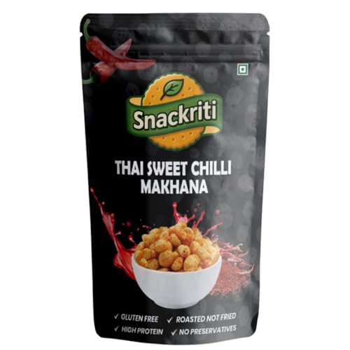 Image of Snackriti 30g Thai Sweet Chilli Flavoured Roasted Makhana | Sweet & Spicy Crunchy Fox Nuts Snack | Healthy Low Calorie Superfood, High Protein & Gluten Free | Guilt-Free Anytime Snacking