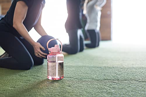 Image of Simple Modern Half Gallon 64 oz Water Bottle with Push Button Silicone Straw Lid & Motivational Measurement Marker | Large Reusable Tritan Plastic Water Jug | Summit Collection | Seaside