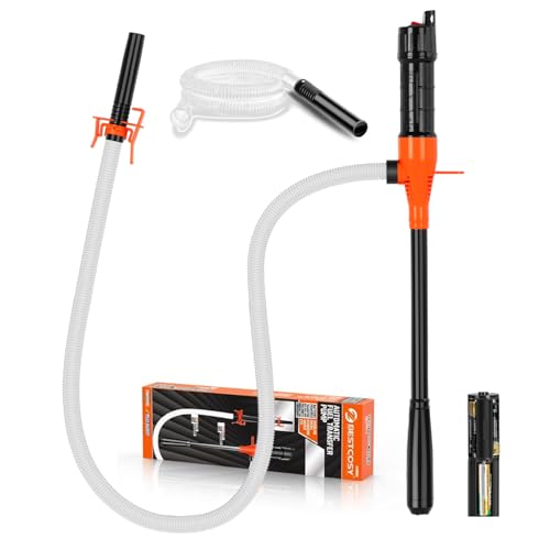 3.0 GPM Portable Fuel Transfer Pump -Easy to Use Hand Fuel Pump, Battery Powered Siphon Pump for Gasoline Mechanical Fuel Pumps Universal Fit for Gasoline, Vehicles, Fuel,Water Transfer（Amber）