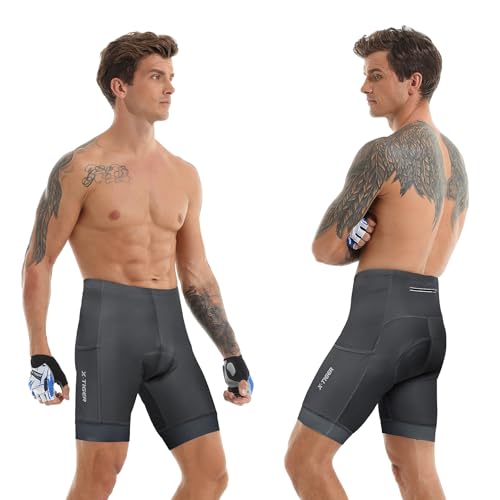 X-TIGER Culotte Ciclismo Hombre con 5D Gel Acolchado MTB Ciclismo Pantalones Cortos Transpirable Secado Rápido con 3 Bolsillos - imagen 2