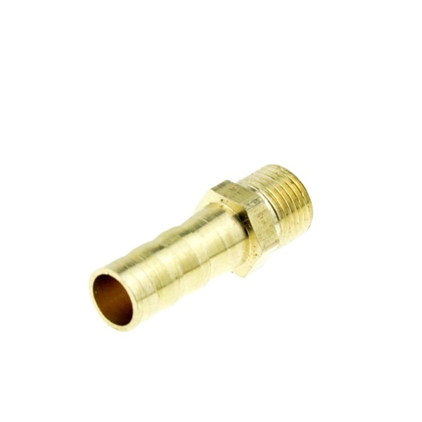 Tazyyzuu Men's One Color Npt Straight Or Elbow Brass Hose Pipe Fitting 6Mm 8Mm 10Mm 12Mm Barb Splicer 1/8" Thread Copper Barbed(8Mm Barb-01)