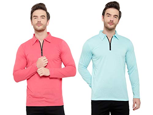 Image of Men's Full Sleeve Zip Collared Neck Pack of 2