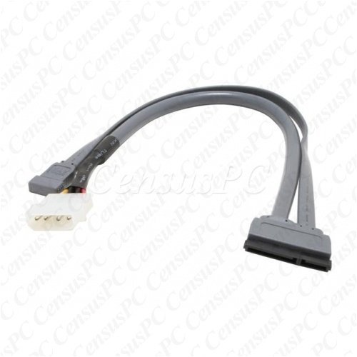 18 inch SATA 3.0 Data and SATA Power 15-Pin Combo Cable, Gray