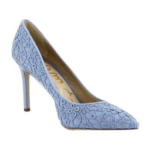 Image of Sam Edelman Women's Hazel Pump Royal Sky Blue Lace 5 Medium