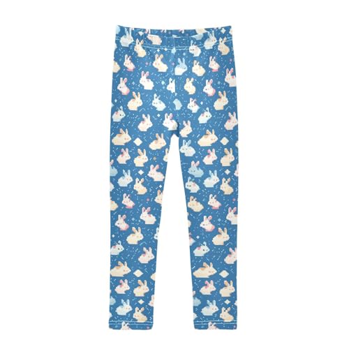 KLL Pattern Rabbit Toddler Girls' Athletic Leggings Stretch High Waisted Leg Yoga Pants Sports