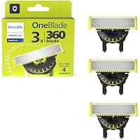 3-Pack Philips Norelco OneBlade 360 Replacement Blades for Regular OneBlade Trimmer