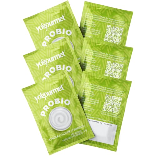 Yogourmet Yogurt Starter With Probiotics (6 Sachets = 6 Quarts of Yogur) - Make Yogurt at Home -...