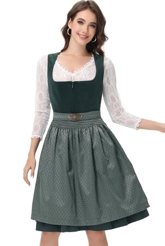 Womens German Dirndl Dress Bavarian Oktoberfest Halloween Carnival Costumes for Holiday