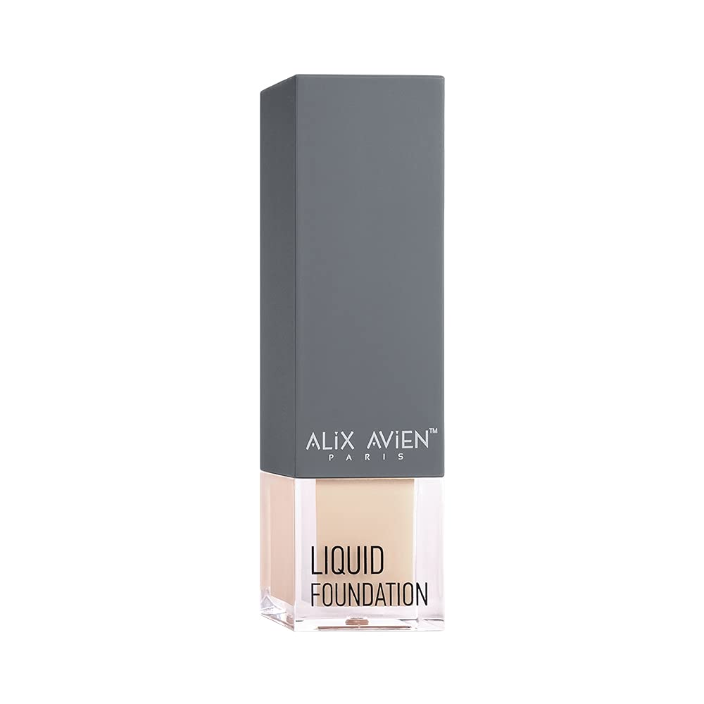 ALIX AVIEN Güneş Koruyucu SPF35+ Nemlendirici Etkili Kremsi Likit Fondöten - Liquid Foundation 303 Fair Sand