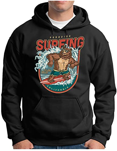 Sweat à capuche Homme OM3 Cali Bear Surfing California vintage