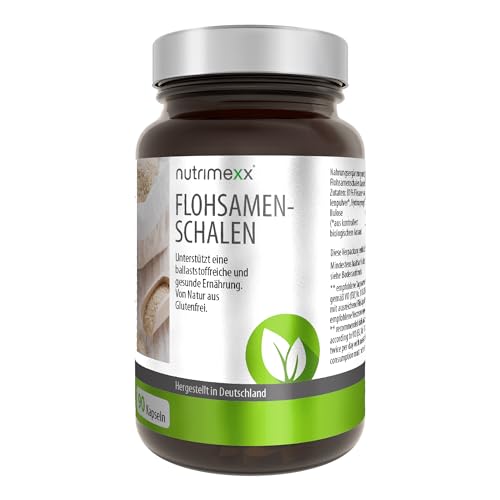 Nutrimexx Bandejas de semillas de psyllium para una dieta rica en pelota, 90 cápsulas