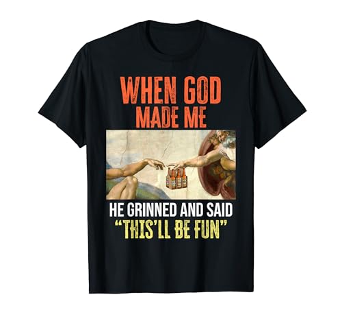When God Made Me - Funny Creation of Adam Beer Six Pack T�V���c