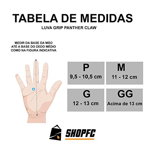 Hand Grip Panther Claw Luva Crossfit 3 Furos Profissional Nc Cor:Azul;Tamanho:GG