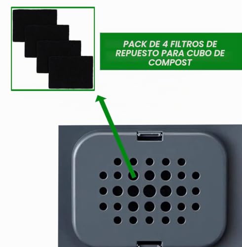 Miniatura 4 de Compatible Con Joseph 4 Unidades De Filtro De Carbón Activo Para Compostador De Residuos De Cocina, Filtro De Olor, Cubo De Basura Biológica